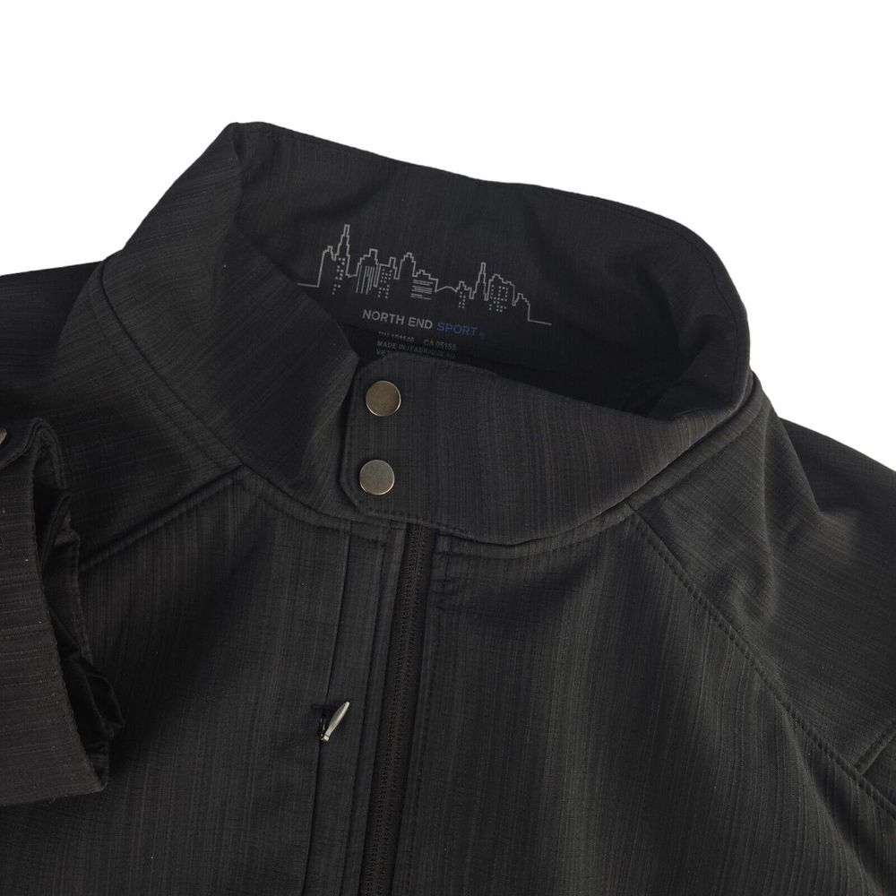 North End Sport Mens XXL Black Fleece Lined Softshell Full Zip Jacket 88801